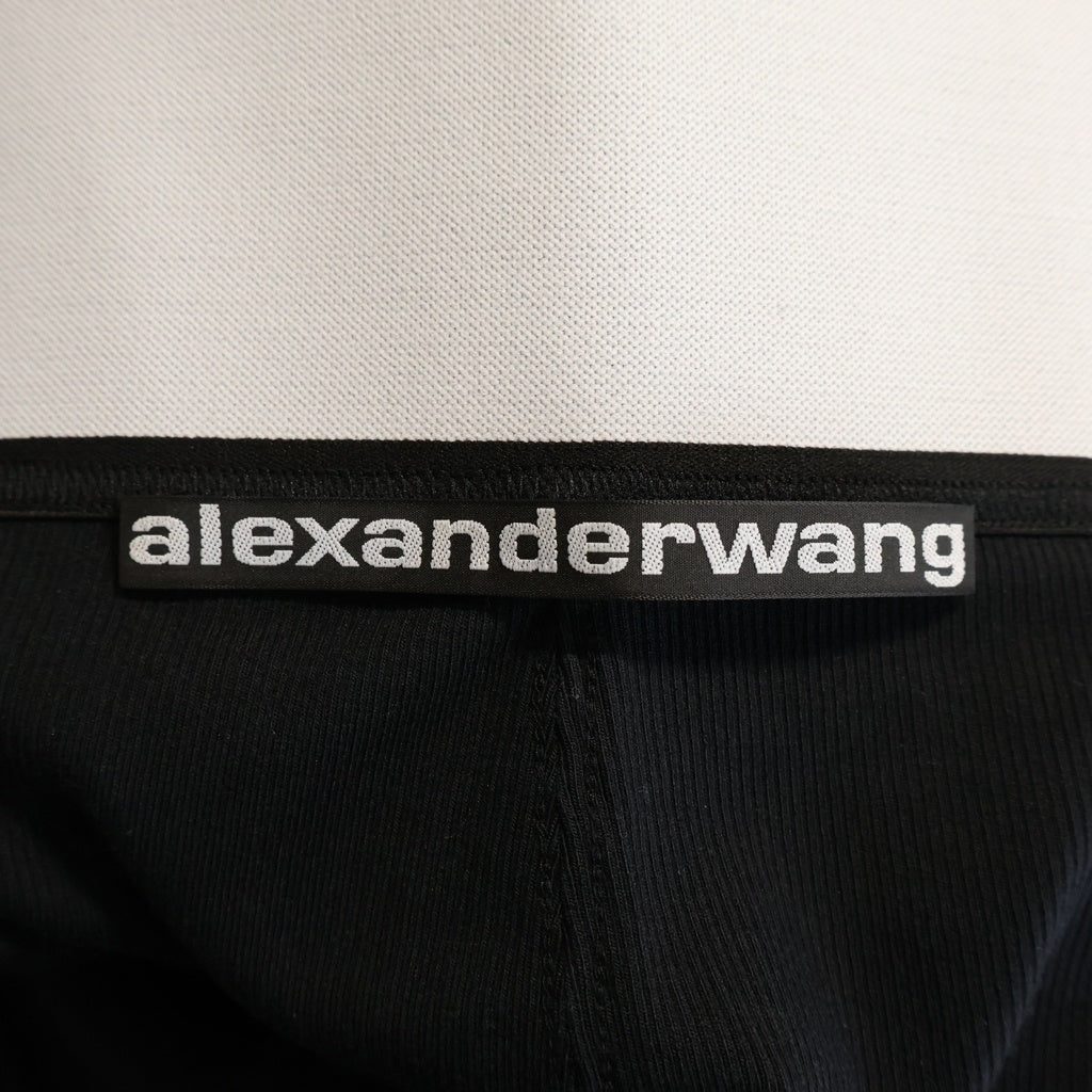 ALEXANDER WANG(アレキサンダーワン) リブ カットソー地 タイトスカート ブラック 1CC1225217 レディース