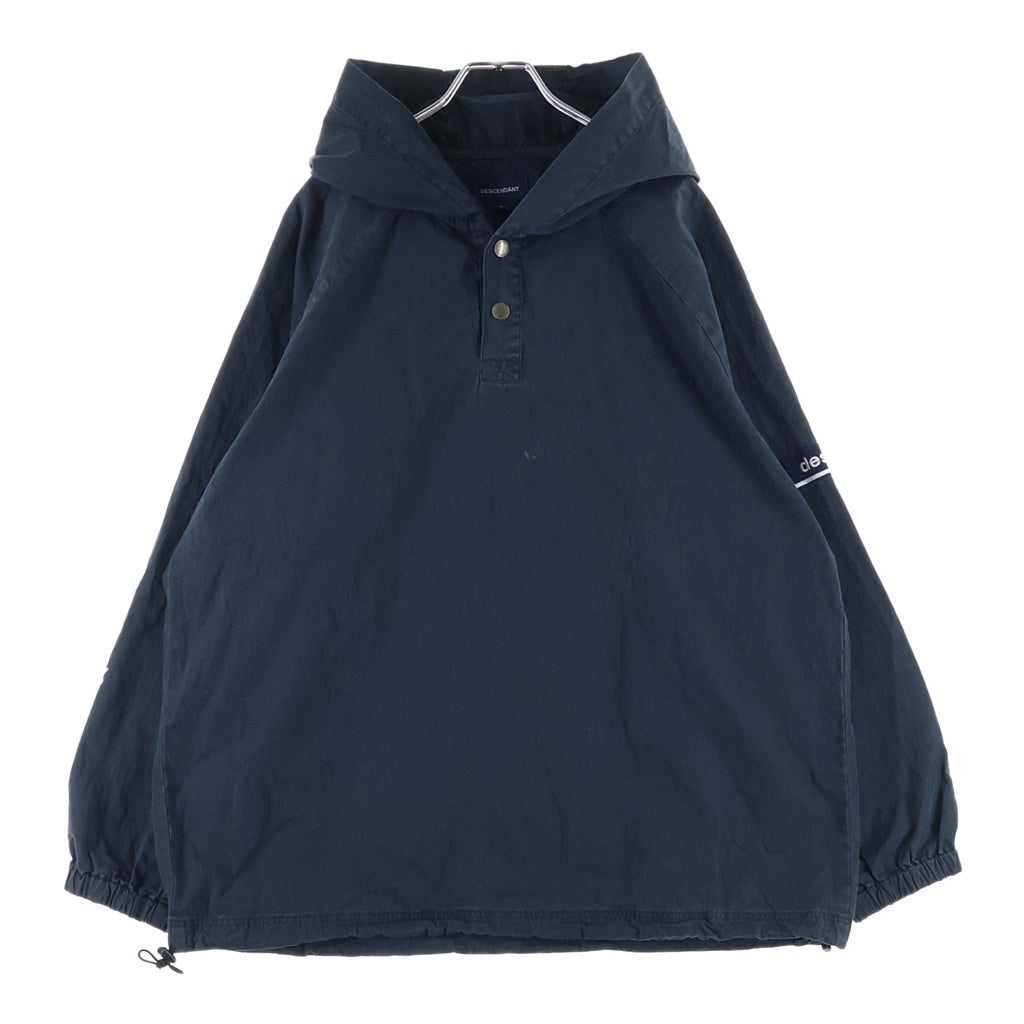 DESCENDANT(ディセンダント) MOLE HOODED LS SHIRT アノラックジャケット コットンナイロン ネイビー
