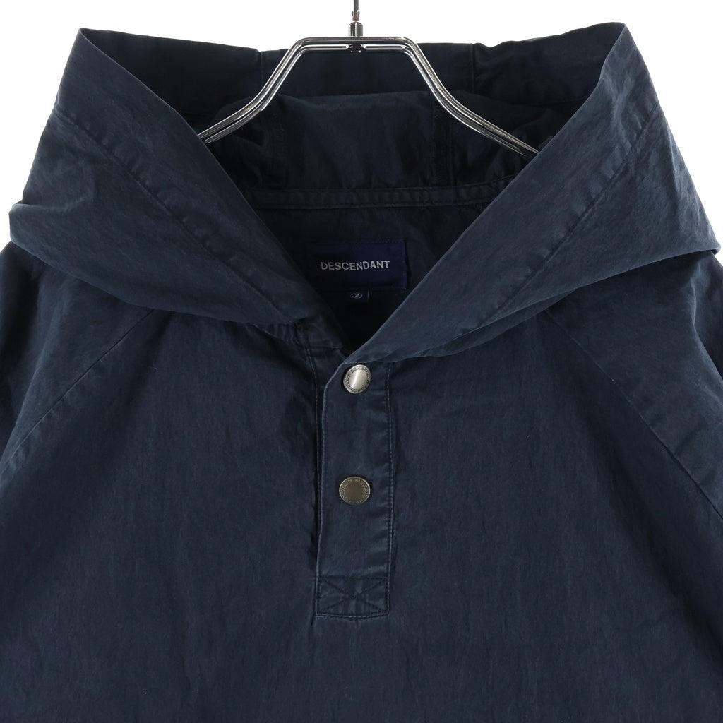 DESCENDANT(ディセンダント) MOLE HOODED LS SHIRT アノラックジャケット コットンナイロン ネイビー