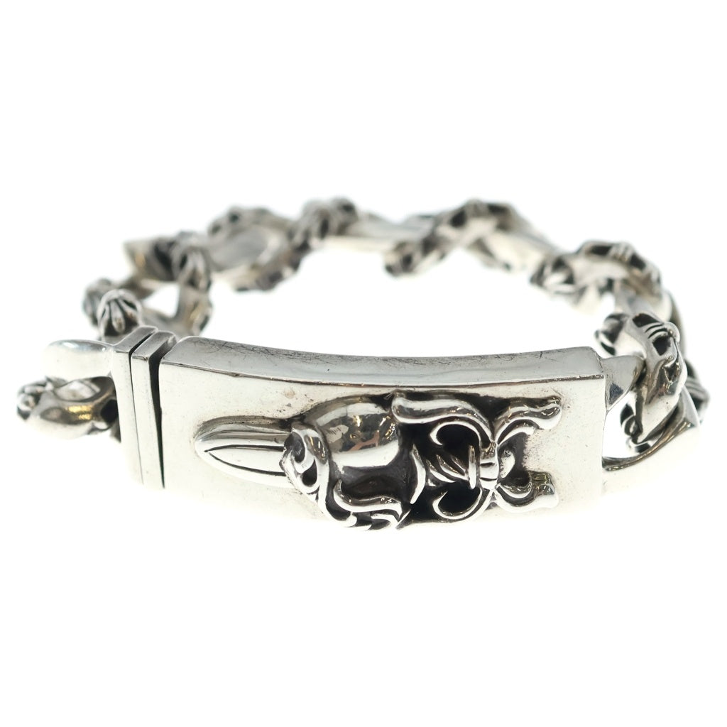 CHROME HEARTS(クロムハーツ) DGGR Heart ID ダガー ハート ファンシーリンク ブレスレット シルバー