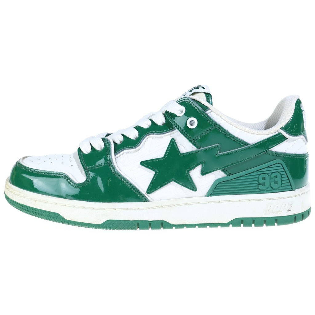 A BATHING APE(アベイシングエイプ) BAPESTA ベイプスタ SK8 STA #5 Luxury Sport Monogram ラグジュアリースポーツモノグラム ローカットスニーカー 26.5cm/US8.5 グリーン
