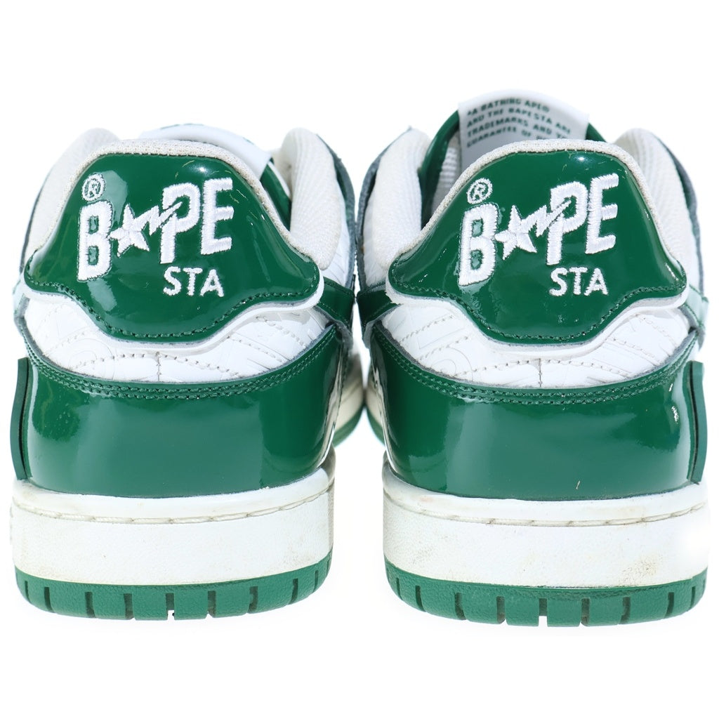 A BATHING APE(アベイシングエイプ) BAPESTA ベイプスタ SK8 STA #5 Luxury Sport Monogram ラグジュアリースポーツモノグラム ローカットスニーカー 26.5cm/US8.5 グリーン