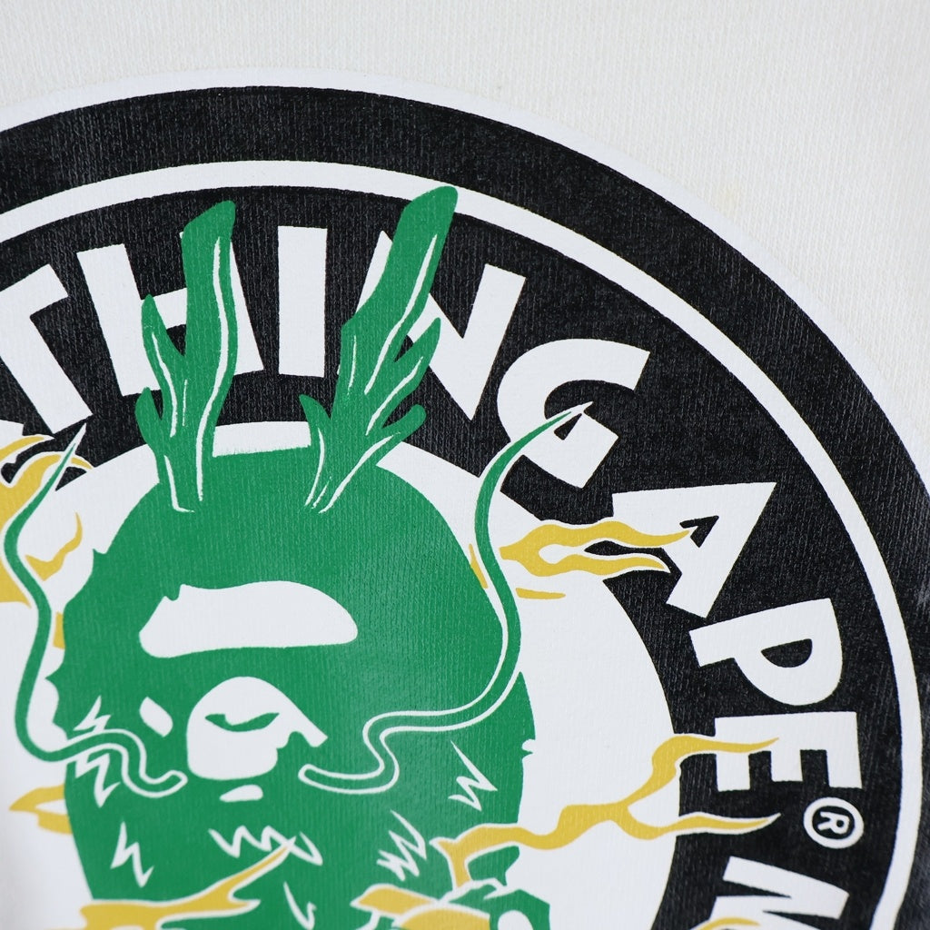 A BATHING APE(アベイシングエイプ) YEAR OF THE DRAGON イヤーオブザドラゴン 辰年記念 クルーネックスウェット ホワイト 001SWK201004F