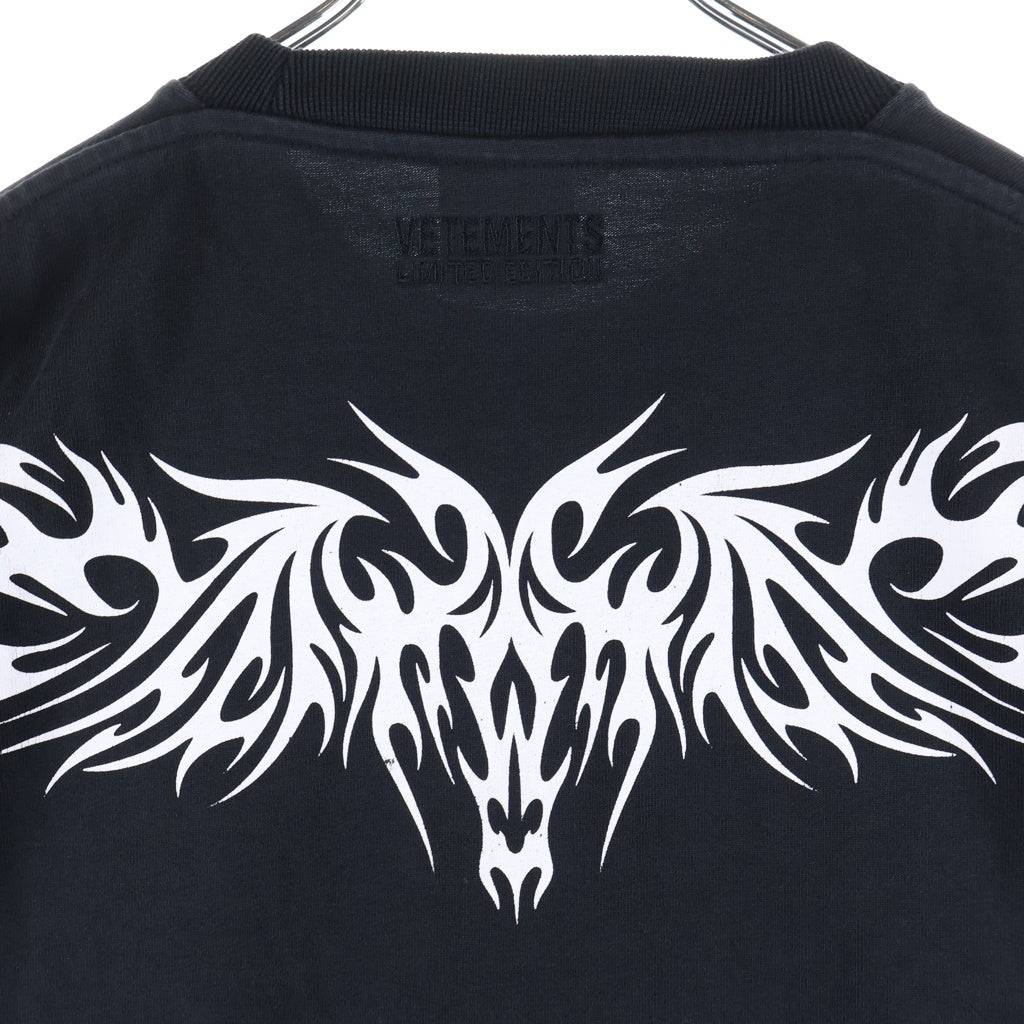 VETEMENTS(ヴェトモン) 21AW GOTHIC LOGO LONGSLEEVE ゴシックロゴ UA52TR590B ロングスリーブカットソー ブラック
