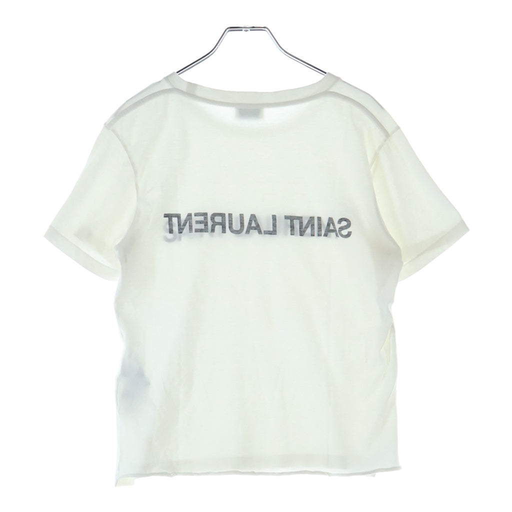 SAINT LAURENT PARIS(サンローランパリ) 23SS REVERSE LOGO T-SHIRT クルーネックTシャツ ホワイト 655234