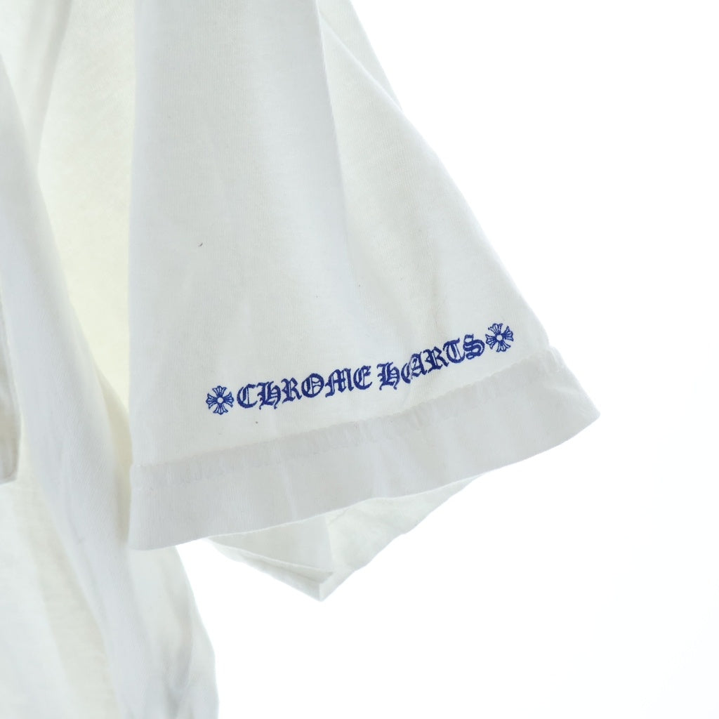CHROME HEARTS(クロムハーツ) 25SS Neck Logo Neon Blue ネックロゴ クルーネックTシャツ ホワイト