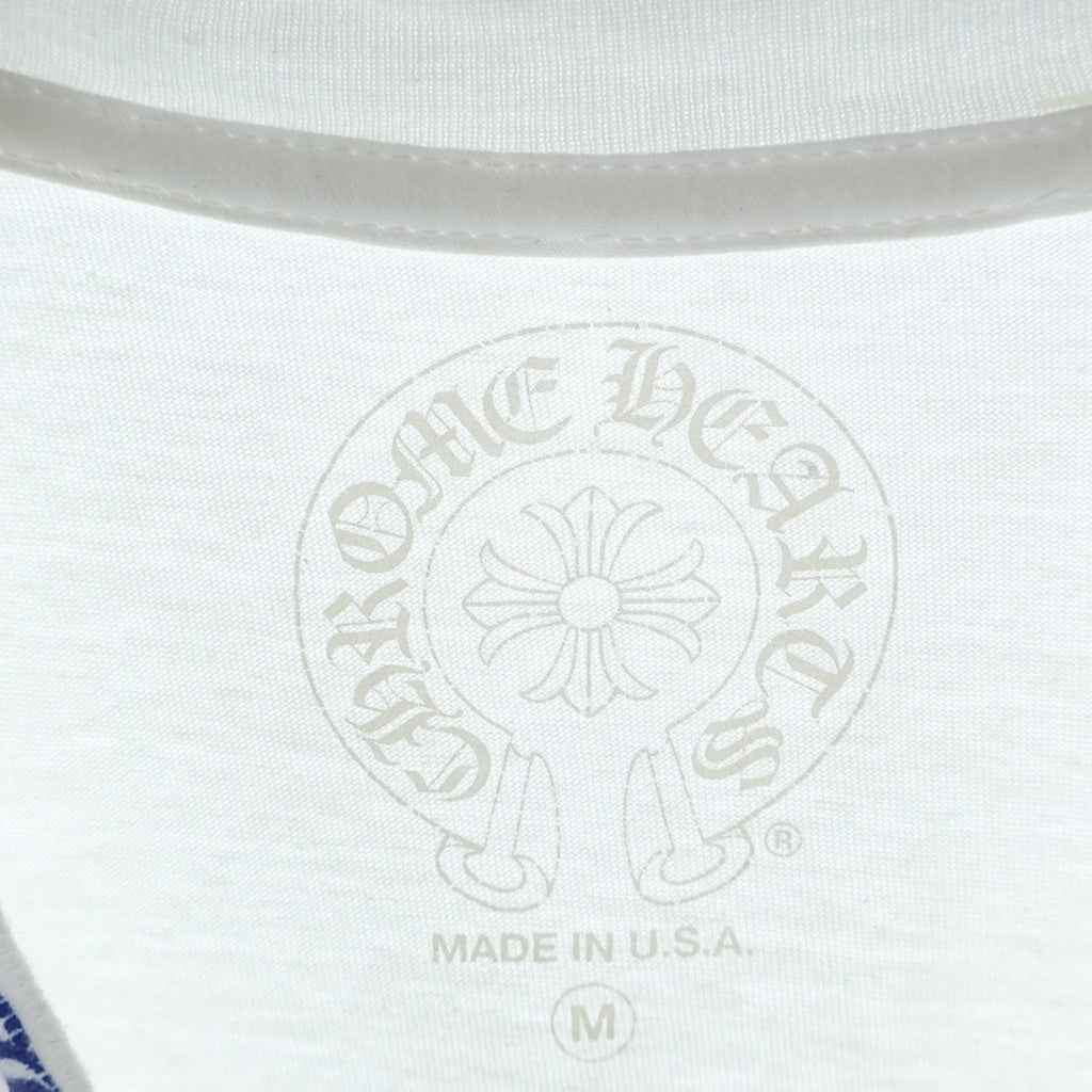 CHROME HEARTS(クロムハーツ) 25SS Neck Logo Neon Blue ネックロゴ クルーネックTシャツ ホワイト