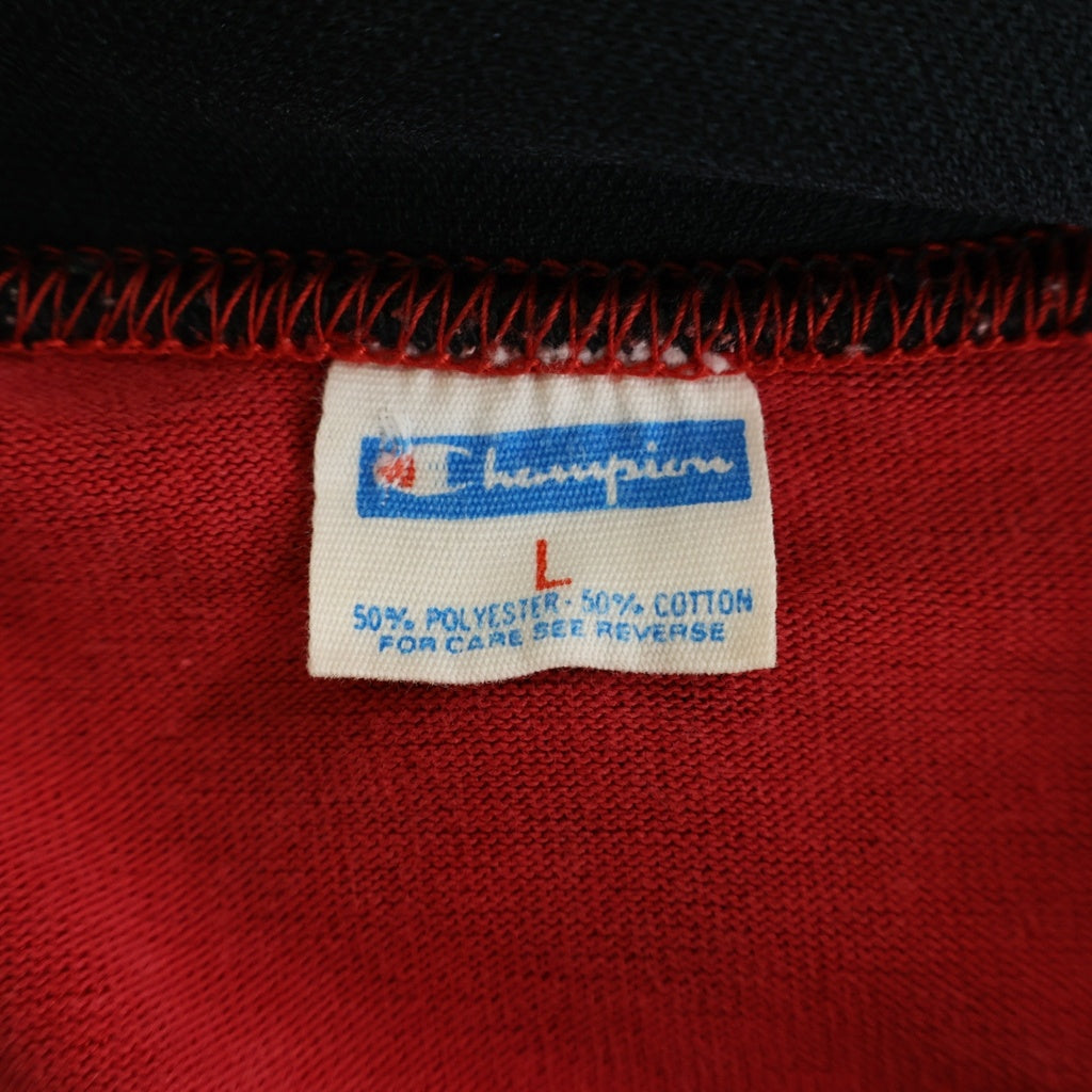 CHAMPION(チャンピオン) VINTAGE 70s バータグ インディアンヘッド レースアップ フットボール地 ゲームシャツ レッド