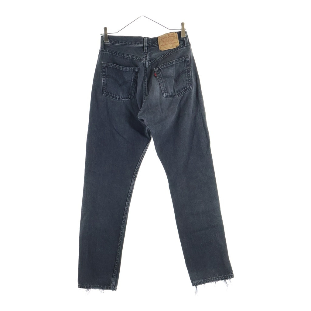 Levi's(リーバイス) 00s USA製 後染め サルファ 501 W30 L30 ストレートデニム ブラック