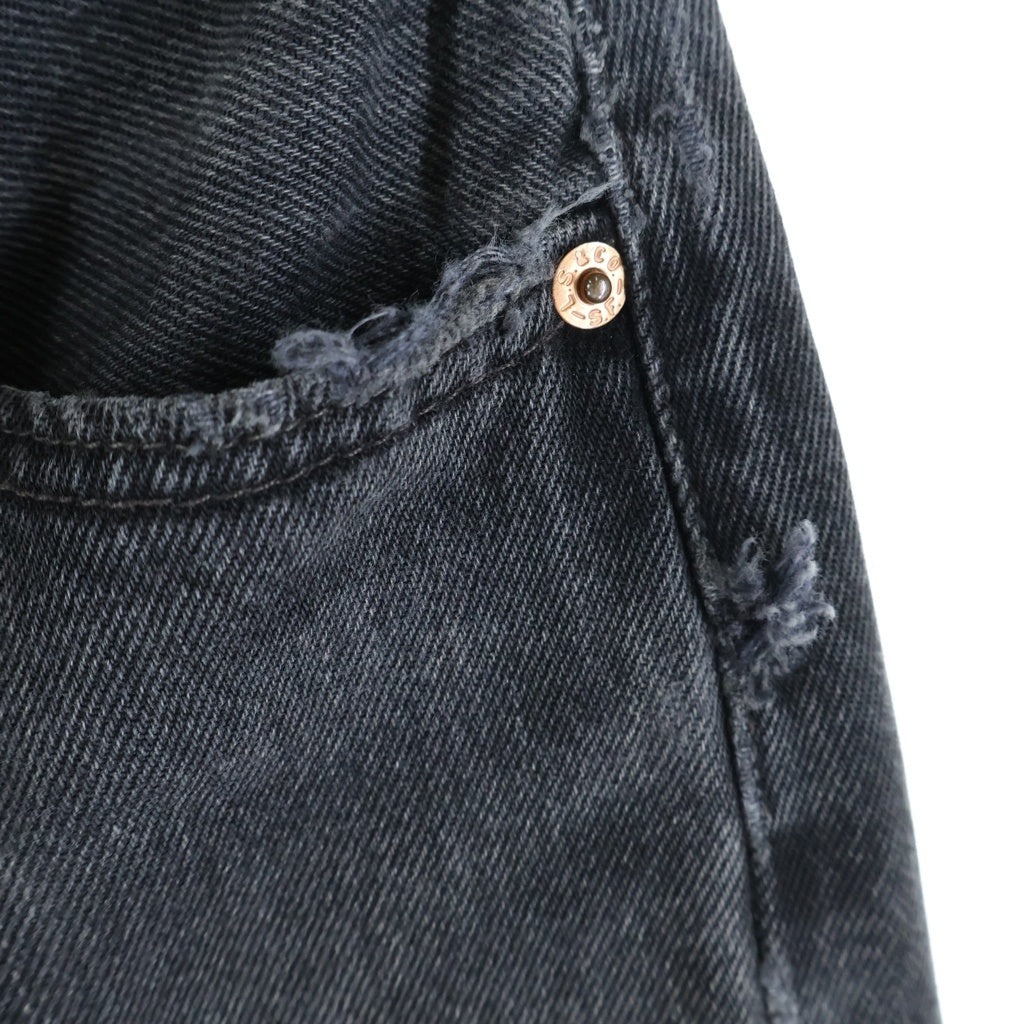 Levi's(リーバイス) 00s USA製 後染め サルファ 501 W30 L30 ストレートデニム ブラック