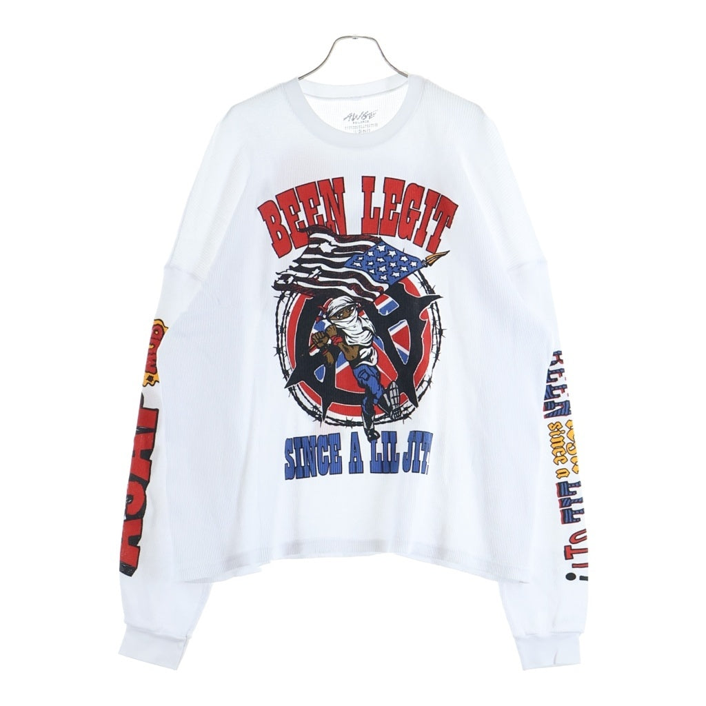 AWGE(エーダブリュージーイー) ×Complexcon 21SS Been Legit Thermal L/S Tee サーマル ロングスリーブカットソー ホワイト