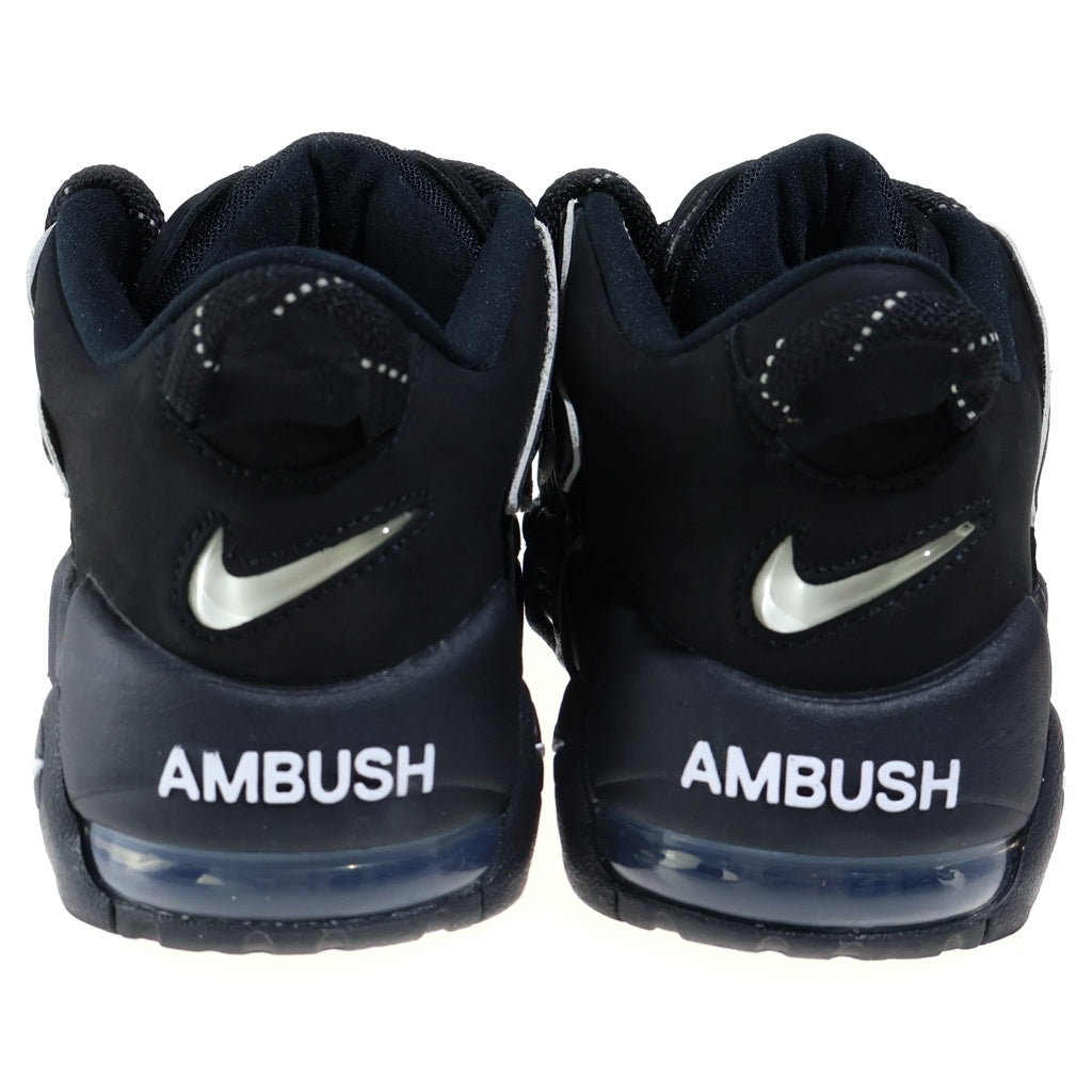 NIKE(ナイキ) ×AMBUSH AIR MORE UPTEMPO LOW SP アンブッシュ エア モア アップテンポ ミッドカットスニーカー ブラック US9.5/27.5cm FB1299-001