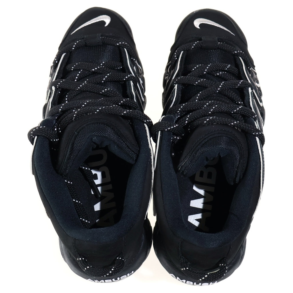 NIKE(ナイキ) ×AMBUSH AIR MORE UPTEMPO LOW SP アンブッシュ エア モア アップテンポ ミッドカットスニーカー ブラック US9.5/27.5cm FB1299-001