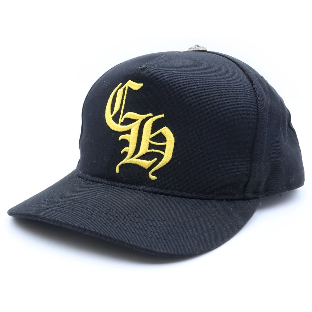 CHROME HEARTS(クロムハーツ) CH HAT CH刺繍ベースボールキャップ ブラック/イエロー