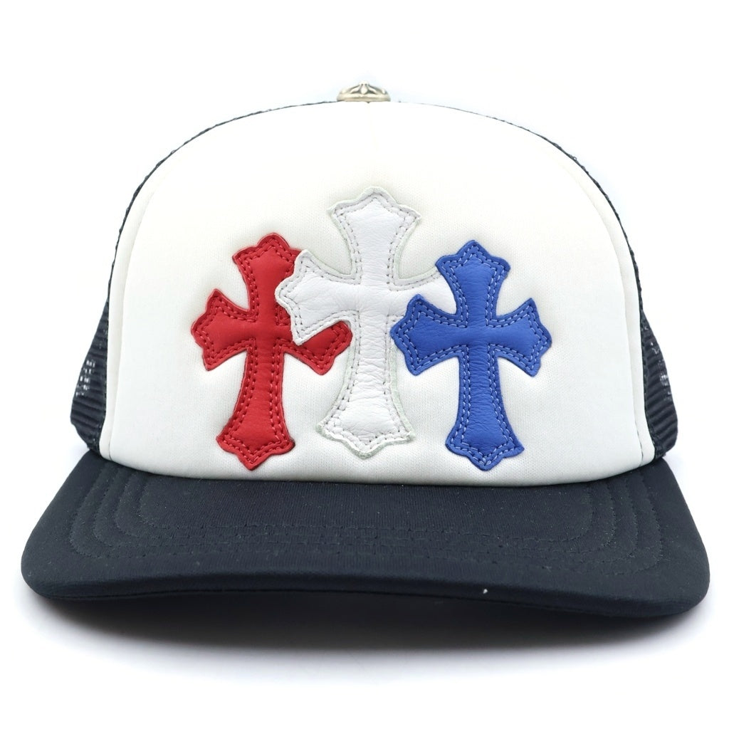 CHROME HEARTS(クロムハーツ) TRUCKER CAP トラッカーキャップ 3セメタリーレザーパッチメッシュキャップ 帽子 マルチ