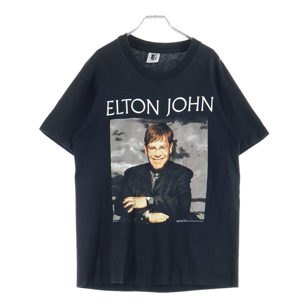 VINTAGE(ヴィンテージ) 90s ELTON JOHN エルトンジョン クルーネックTシャツ ブラック