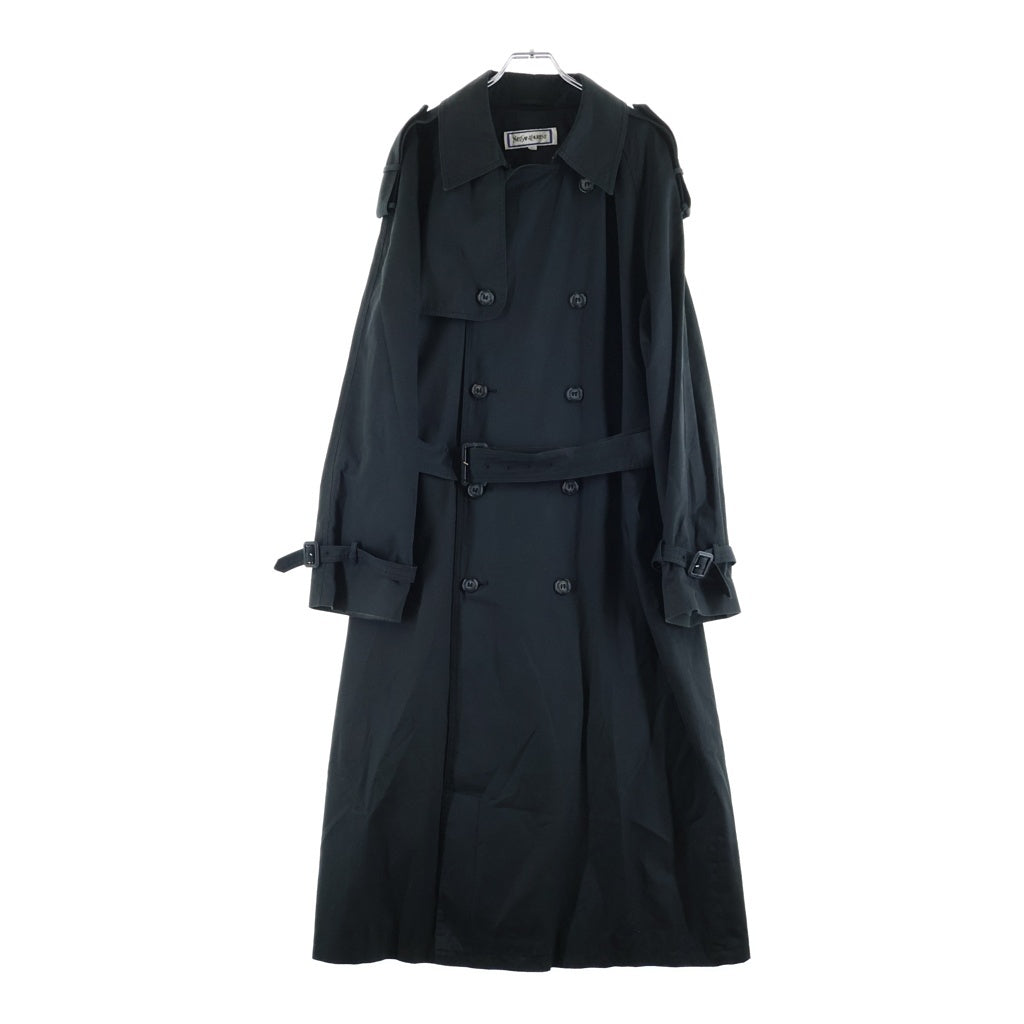 YVES SAINT LAURENT(イヴサンローラン) 80s ダブルブレスト トレンチ コート ブラック