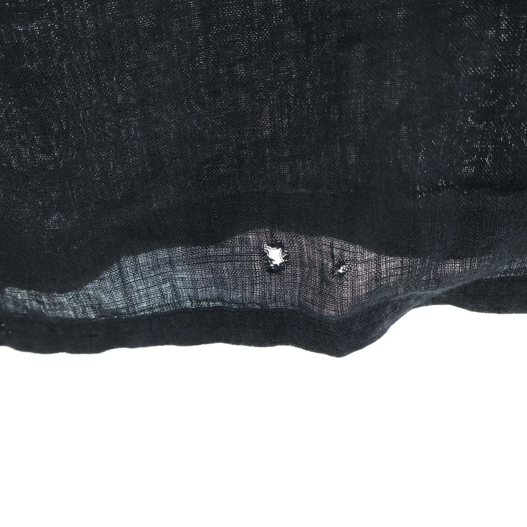 LOEWE(ロエベ) ANAGRAM POCKET SHIRT アナグラム ポケット リネン長袖シャツ ブラック H616Y05X63