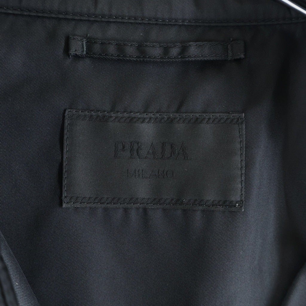 PRADA(プラダ) Re-Nylon トライアングルプレート シャツジャケット ブラック SC514 S202 1WQ8