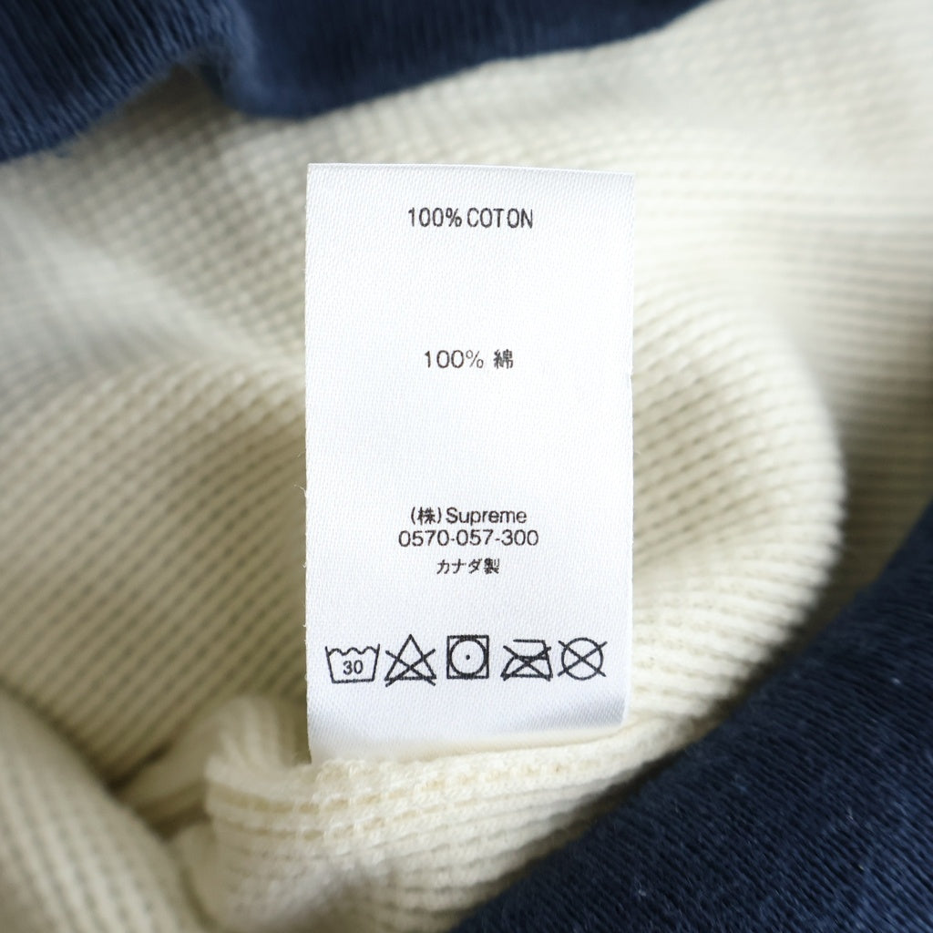 SUPREME(シュプリーム) 18AW Thermal Zip Up Sweatshirt 裏地サーマル フードロゴ ジップアップパーカー ネイビー