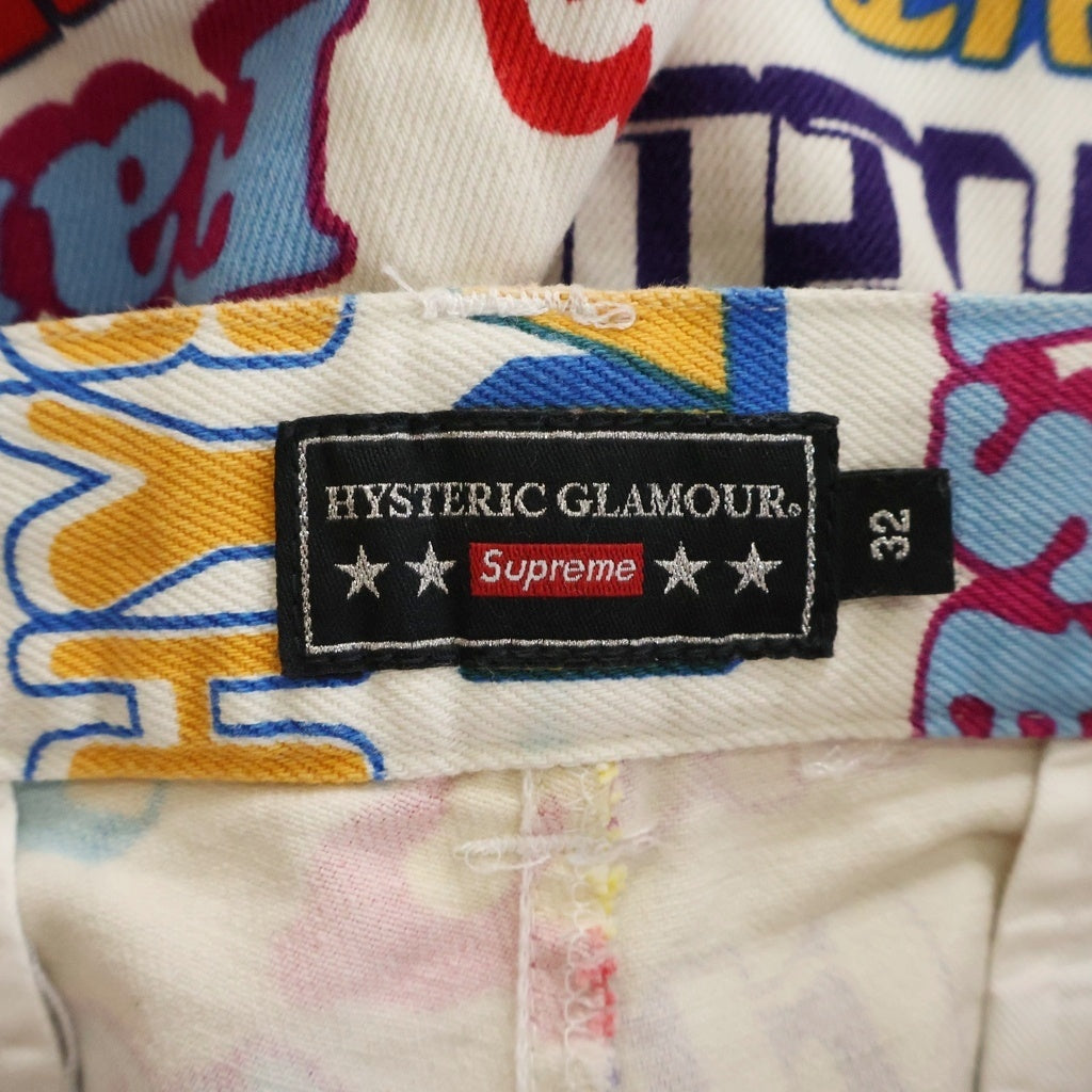 SUPREME(シュプリーム) 17AW ×Hysteric Glamour Text Work Pant ワークパンツ マルチカラー