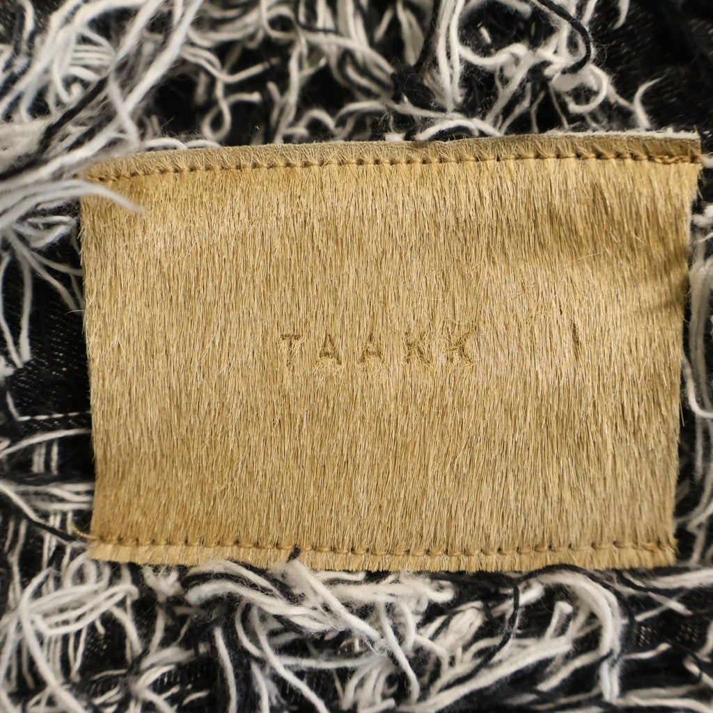 TAAKK(ターク) 26AW SHAGGY DENIM PANTS TA26AW-PT038 加工 ワイドデニムパンツ ブラック