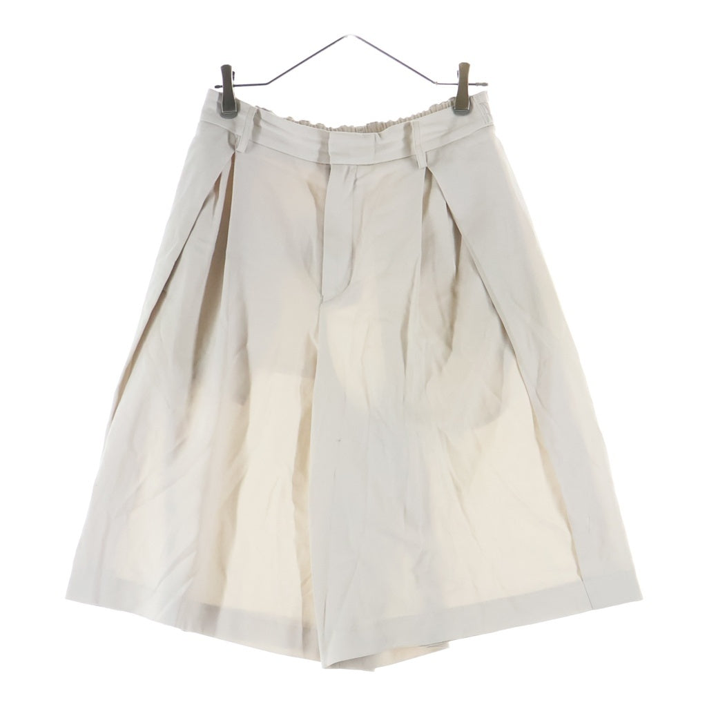 beautiful people(ビューティフルピープル) 26SS high twist gabardine three tuck shorts ツータック ワイドショーツ ベージュ