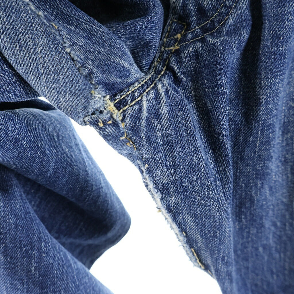 Levi's(リーバイス) VINTAGE 50s 501XX レザーパッチ 推定両面期 大文字リベット センターフープ 通常R フラット隠しリベット デニムパンツ インディゴ
