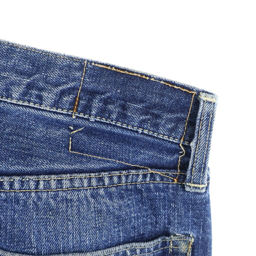 Levi's(リーバイス) VINTAGE 50s 501XX レザーパッチ 推定両面期 大文字リベット センターフープ 通常R フラット隠しリベット デニムパンツ インディゴ