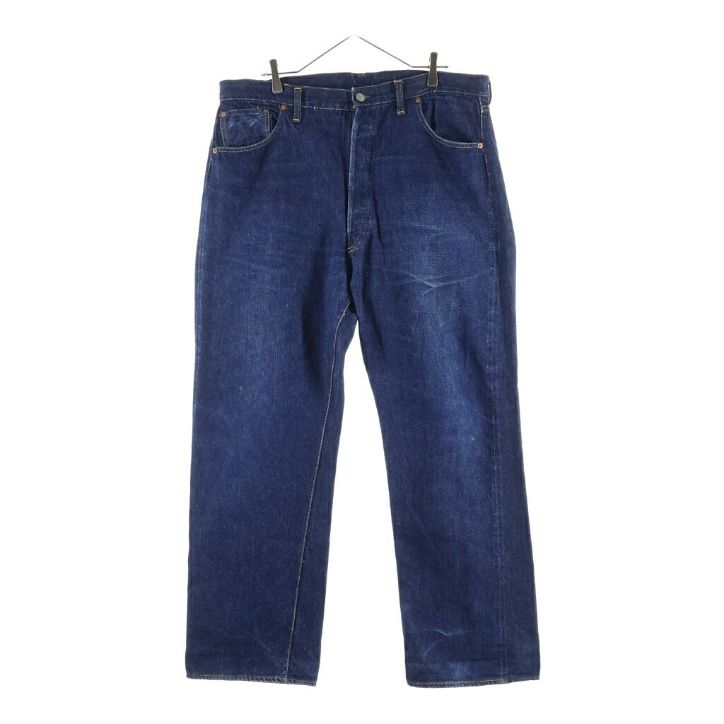 Levi's(リーバイス) VINTAGE 50s 501XX レザーパッチ 残り 両面 大文字リベット センターフープ フラット隠しリベット デニムパンツ インディゴ