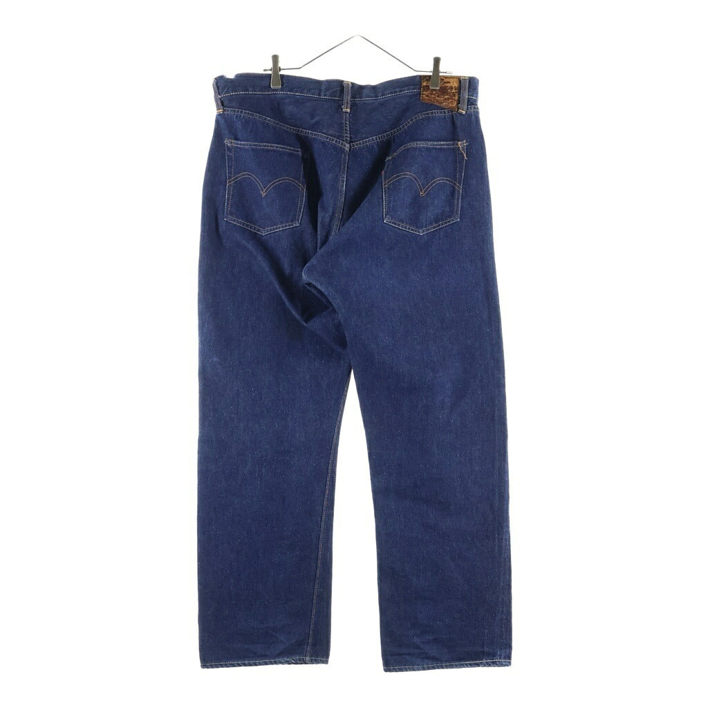 Levi's(リーバイス) VINTAGE 50s 501XX レザーパッチ 残り ビーフジャーキー 両面 大文字リベット センターフープ フラット隠しリベット デニムパンツ インディゴ