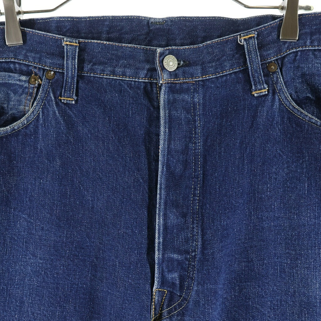 Levi's(リーバイス) VINTAGE 50s 501XX レザーパッチ 両面 大文字リベット センターフープ 通常R フラット隠しリベット デニムパンツ インディゴ