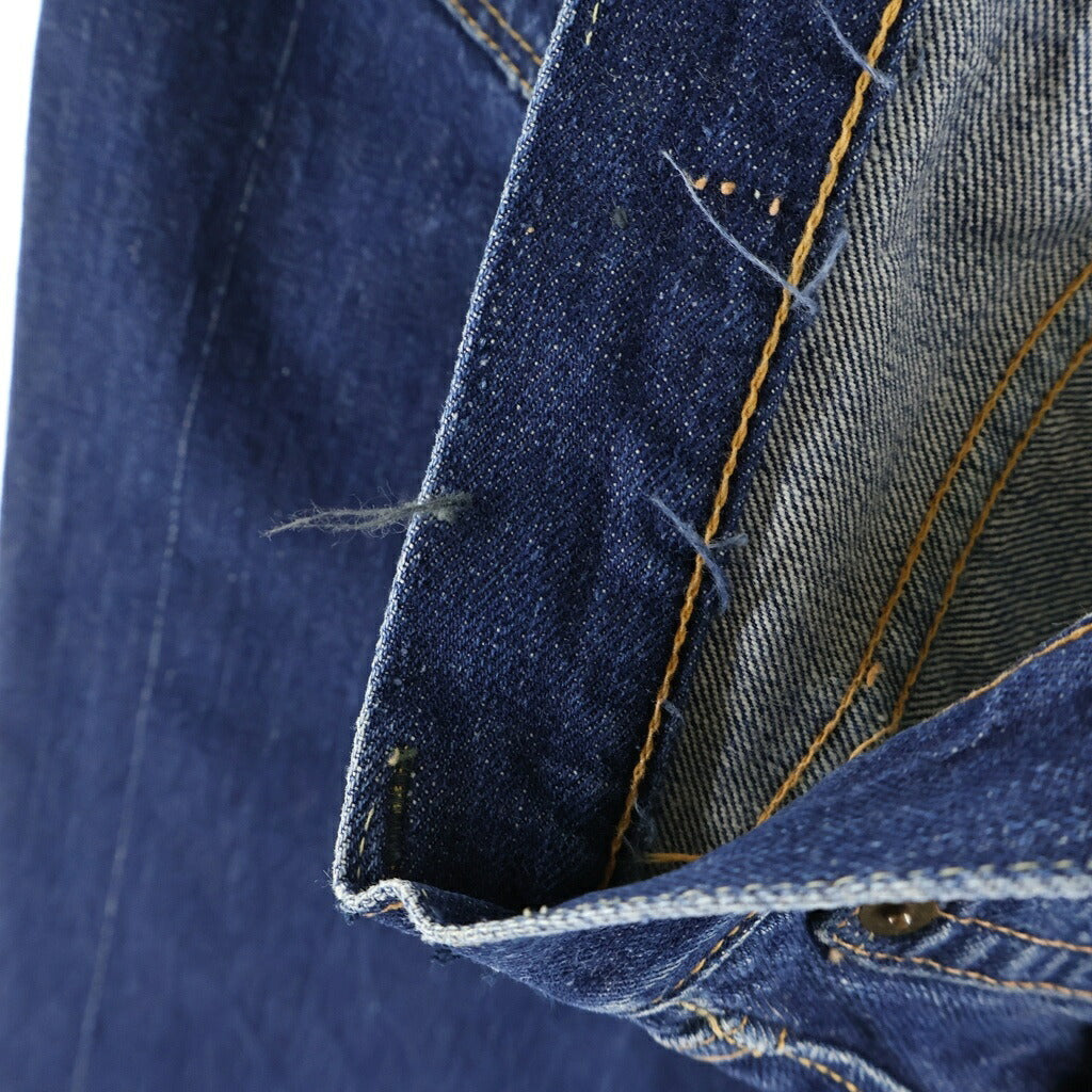 Levi's(リーバイス) VINTAGE 50s 501XX レザーパッチ 両面 大文字リベット センターフープ 通常R フラット隠しリベット デニムパンツ インディゴ