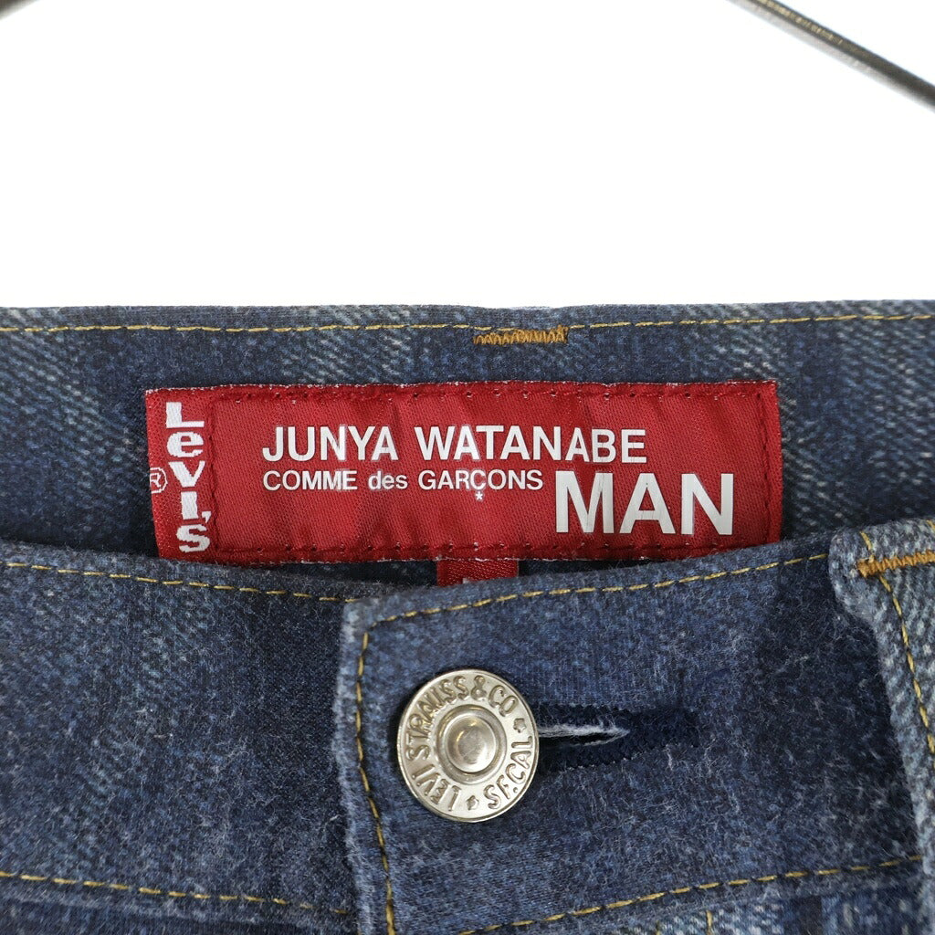 COMME des GARCONS JUNYA WATANABE MAN(コムデギャルソンジュンヤワタナベマン) × Levi's Archive Denim Print Pants 転写デニムパンツ WE-P207 インディゴ