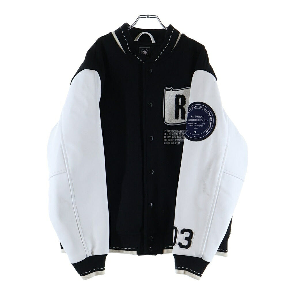 RATS(ラッツ) 25AW VARSITY JKT バーシティジャケット 25RJ-1107 ブラック/ホワイト