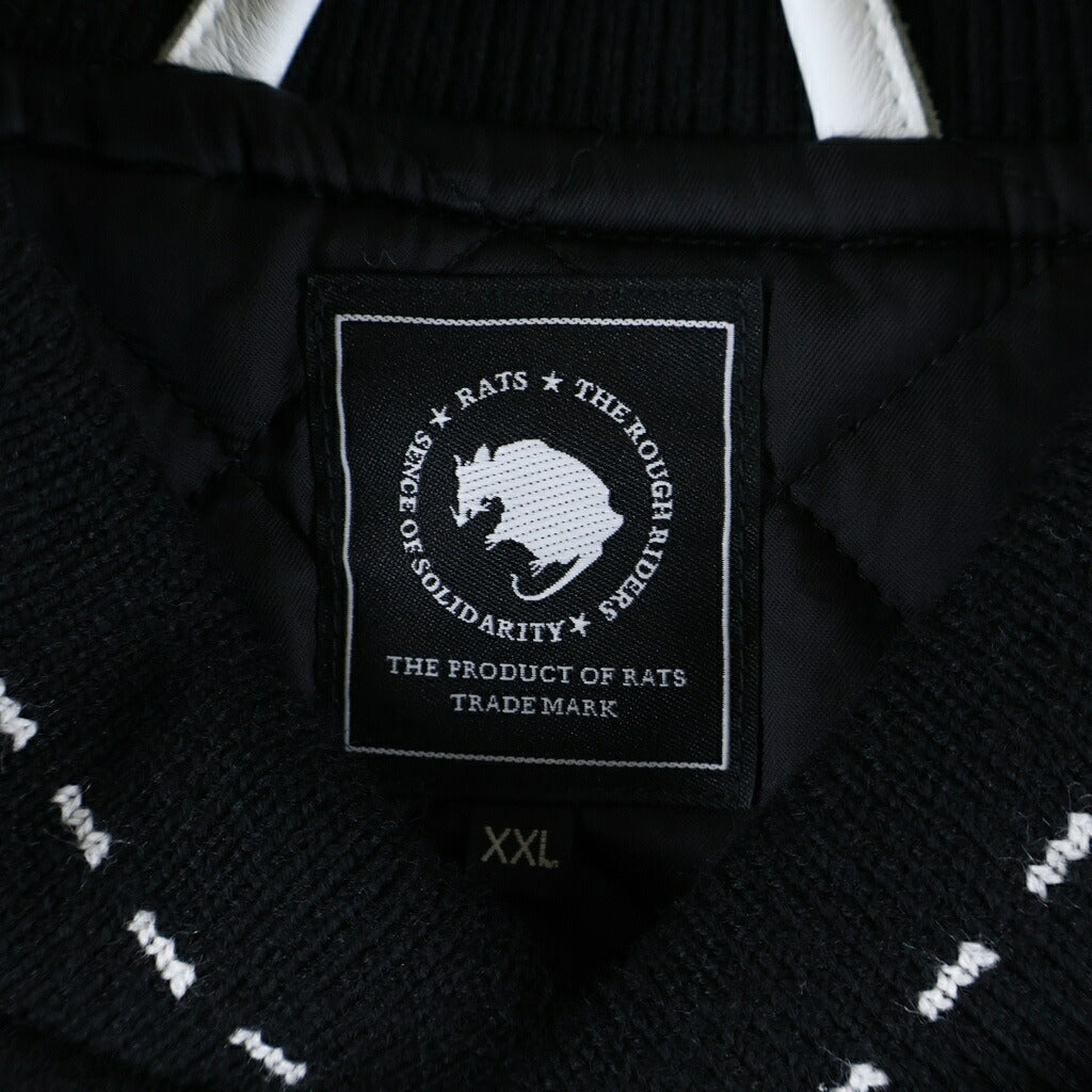 RATS(ラッツ) 25AW VARSITY JKT バーシティジャケット 25RJ-1107 ブラック/ホワイト