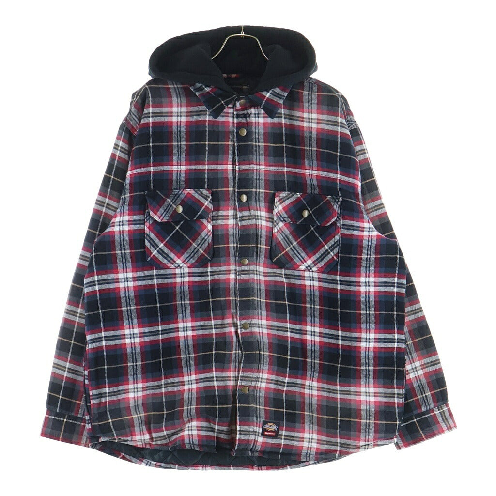SUPREME(シュプリーム) 25AW ×Dickies Lined Zip Up Hooded Flannel Shirt ×ディッキーズ チェック柄ジップアップフーデッド長袖シャツ レッド