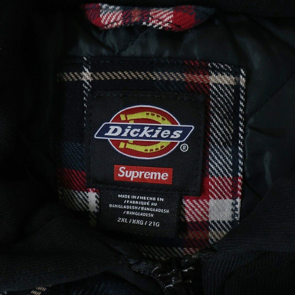 SUPREME(シュプリーム) 25AW ×Dickies Lined Zip Up Hooded Flannel Shirt ×ディッキーズ チェック柄ジップアップフーデッド長袖シャツ レッド