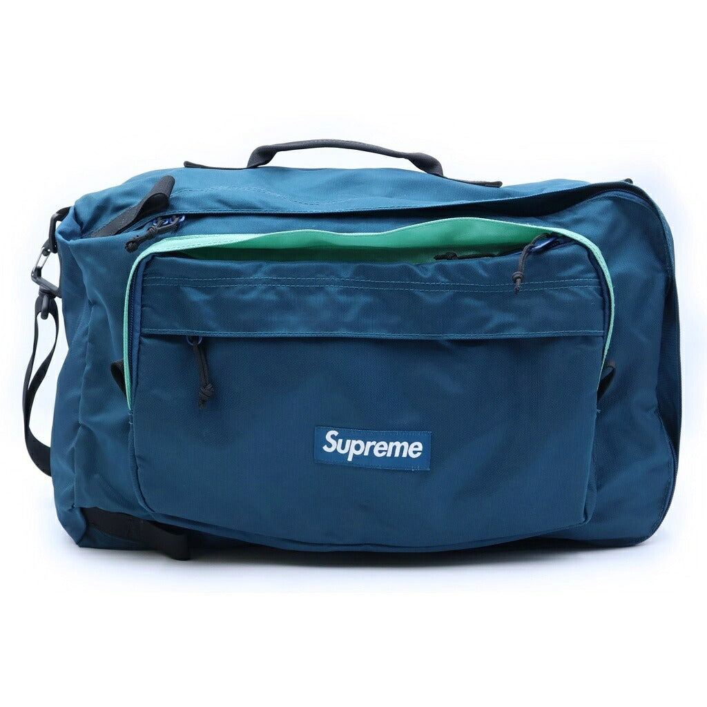 SUPREME(シュプリーム) 19AW Duffle Bag 2WAY ボックスロゴ ボストンバック メタリック ターコイズ グリーン