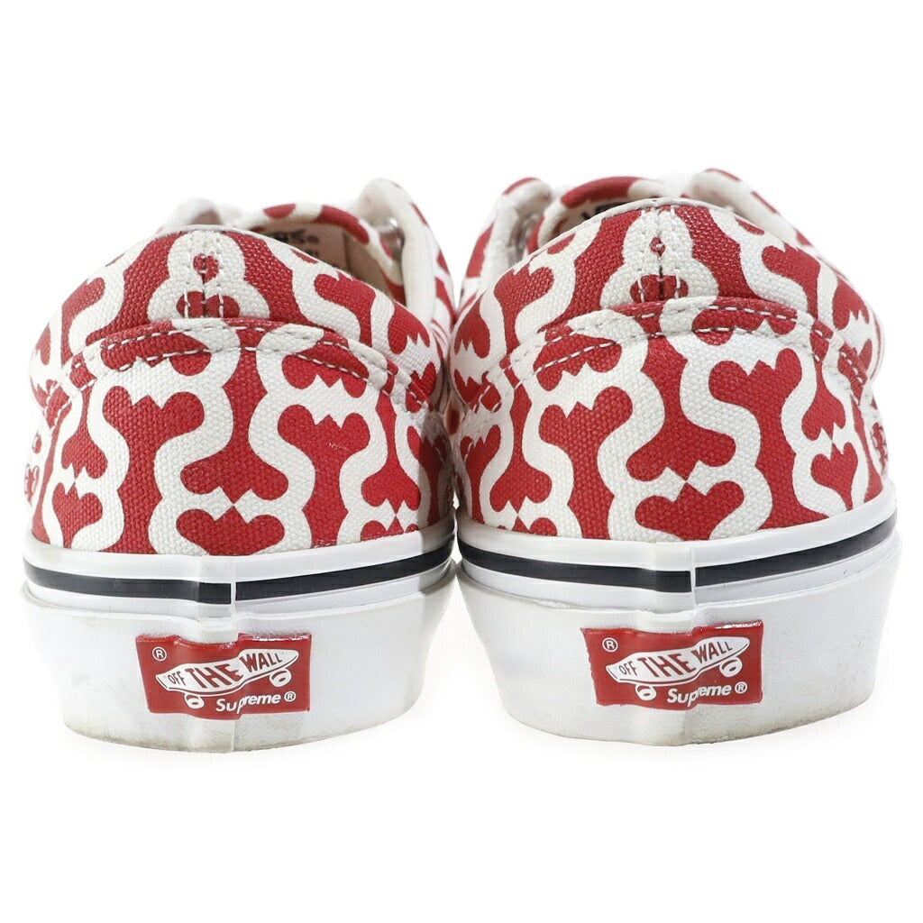 SUPREME(シュプリーム) 21SS ×VANS Monogram S Logo Skate Era モノグラム スケートエラ VN0A5KRV5XS ローカットスニーカー US8.5/26.5cm レッド