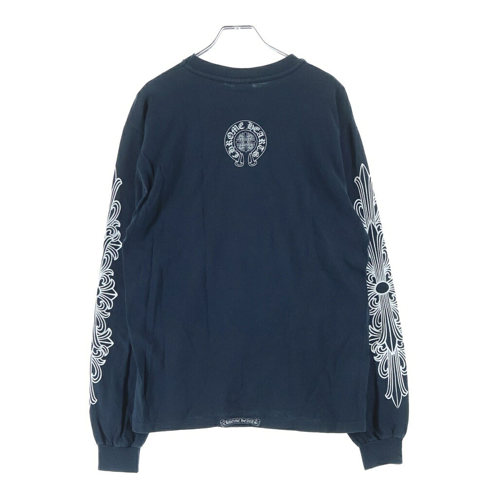 CHROME HEARTS(クロムハーツ) OLD VINE DAGGER ARM FLORAL L/S TEE オールド ヴァインダガー袖フローラル長袖Tシャツ ブラック