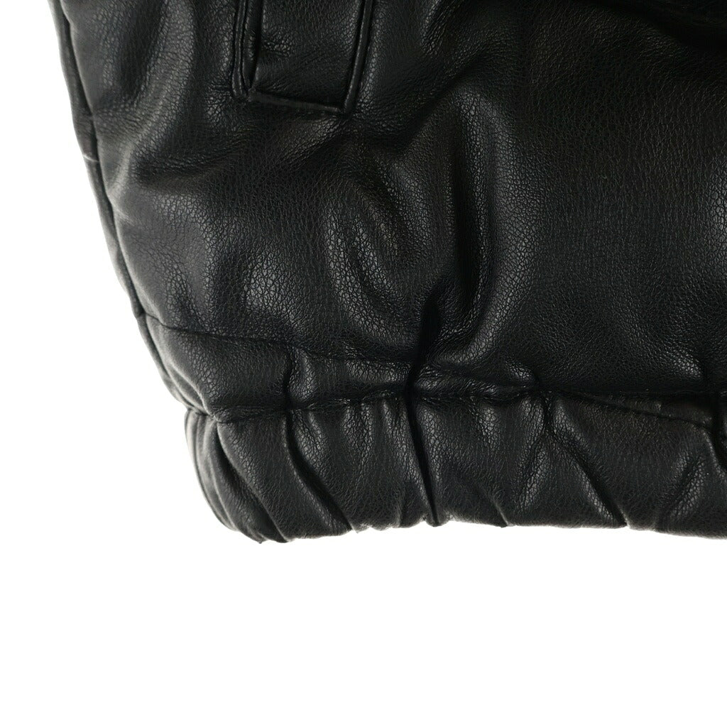 LAST NEST(ラスト ネスト) Down Leather Jacket V2 レザー ダウンジャケット ブラック