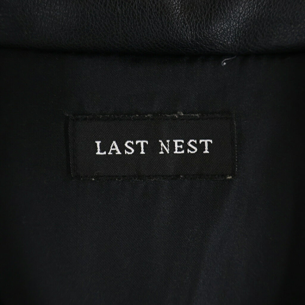 LAST NEST(ラスト ネスト) Down Leather Jacket V2 レザー ダウンジャケット ブラック
