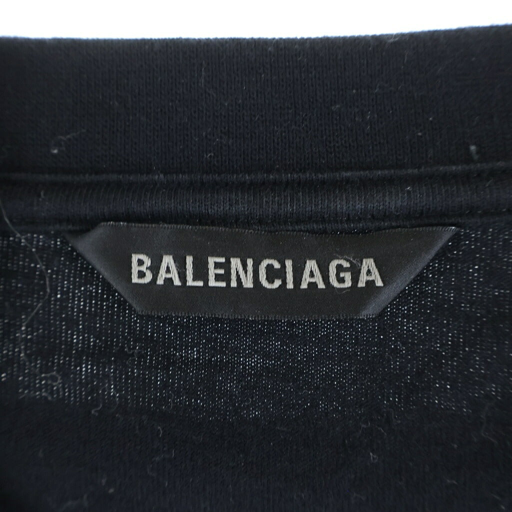 BALENCIAGA(バレンシアガ) 22SS TROMPE LCEIL SHIRTS ドッキングチェック長袖シャツ ブラック 699371 TMM03
