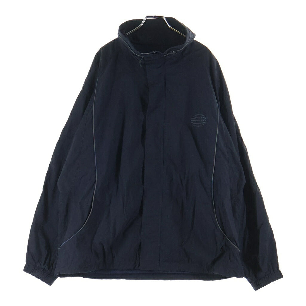 ALEXANDER WANG(アレキサンダーワン) ロゴプリント ハイネック ジップアップ ナイロンジャケット ブラック UWC1232020