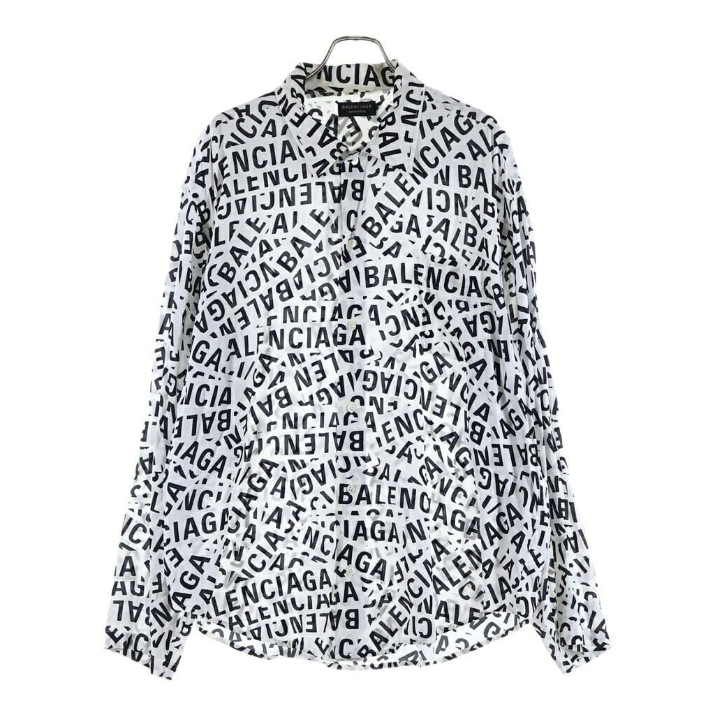 BALENCIAGA(バレンシアガ) 23SS HOMEWEAR BB Logo Rayon Shirt ロゴ 681812 TML21 レーヨンシャツ ホワイト