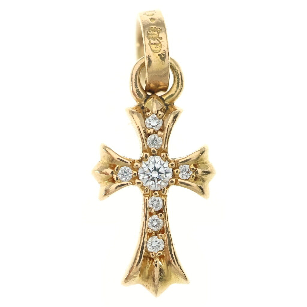 CHROME HEARTS(クロムハーツ) 22K CRS BBYFAT P/DIA ベイビーファットクロス PAVEダイヤ ペンダントトップ ゴールド BCA035