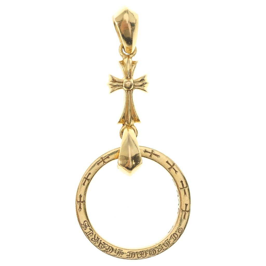 CHROME HEARTS(クロムハーツ) 22K EWLP NTFL BBF 1DIA ベイビーファットクロス アイウェアループ 1ダイヤ ペンダントトップ シルバー