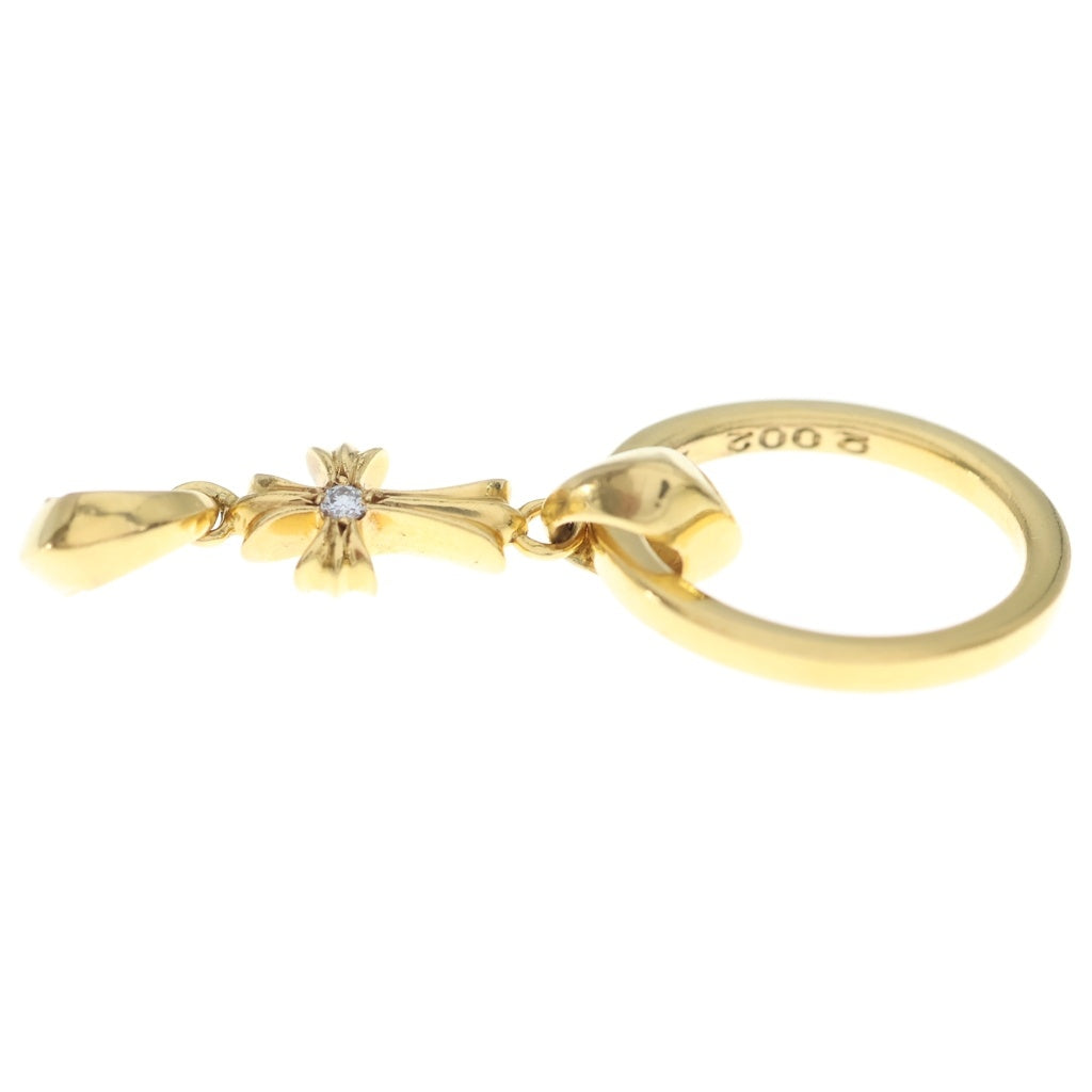 CHROME HEARTS(クロムハーツ) 22K EWLP NTFL BBF 1DIA ベイビーファットクロス アイウェアループ 1ダイヤ ペンダントトップ シルバー