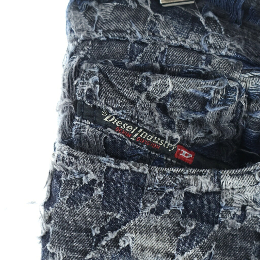 DIESEL(ディーゼル) 1980 D-EEPER-FSH ダメージ加工デニムパンツ A21354 0CEBL ブルー